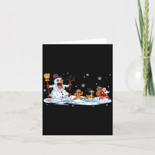 Horror Snowman Christmas Reindeer Gingerbread Sant Card