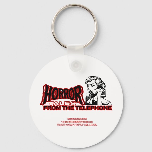 Horror Tales From The Telephone Retro Movie Ad Key Ring (Front)