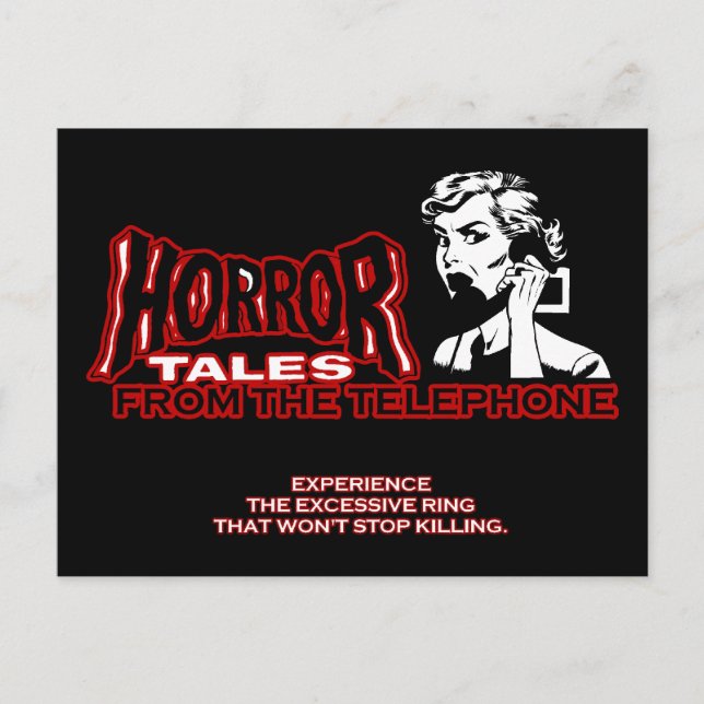 Horror Tales From The Telephone Retro Movie Ad Postcard (Front)