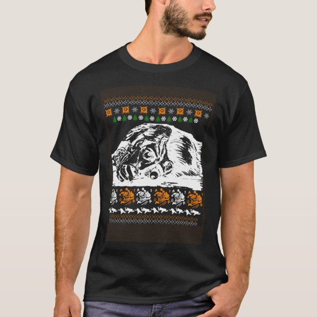 Horror Ugly Christmas Tea Christmas  Xmas T-Shirt (Front)