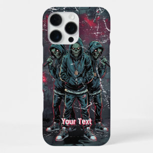Horror Urban Zombie Rappers Group Halloween Gift iPhone 16 Pro Max Case
