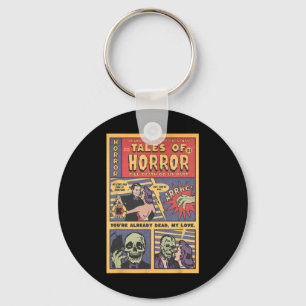 Horror Vintage Comic Book Retro Halloween Spooky S Key Ring