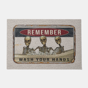 Horror Welcome Doormat, Funny Skeleton Doormat