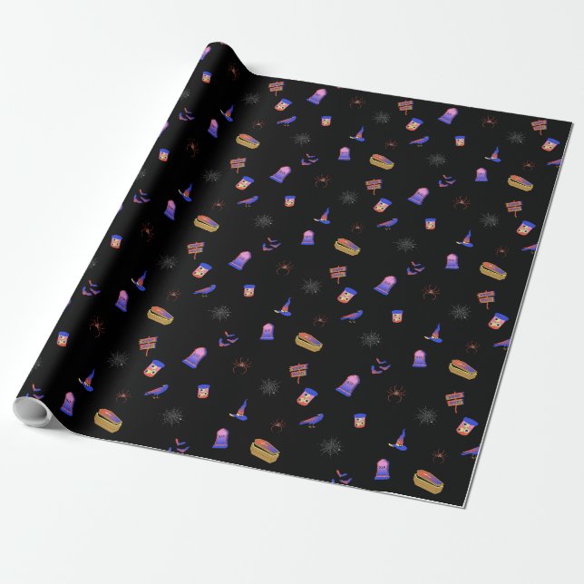 Horror Wrapping Paper - Roll (Unrolled)