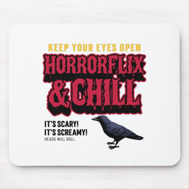 Horrorflix And Chill Mouse Pad (Front)