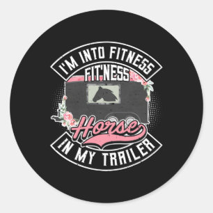 Horse1 classic round sticker