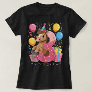 Horse 3rd birthday boy girl 3 years old third T-Shirt