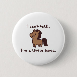 horse 6 cm round badge