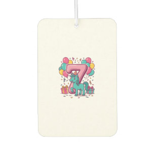 Horse 7th Birthday Party Cute Pony Vector Design_1 Car Air Freshener
