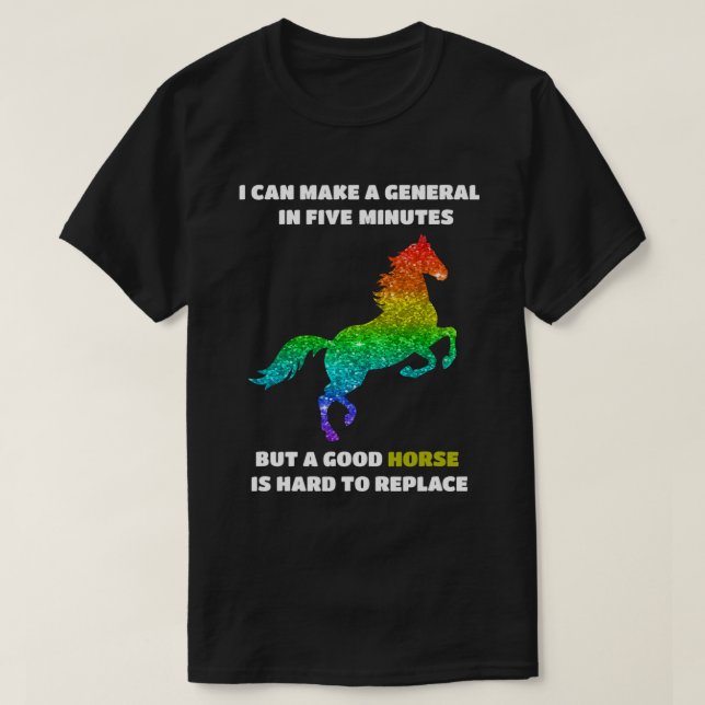 Horse Abraham Lincoln HORSE rainbow 561 Pony T-Shirt (Design Front)