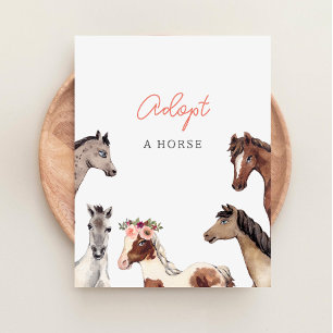 Horse Adoption Station Sign 