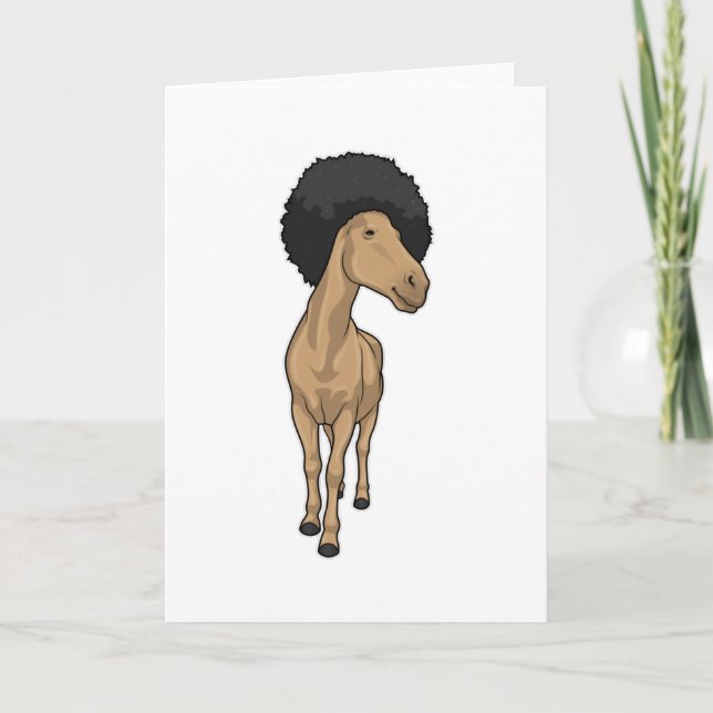 Horse Afro Card (Front)