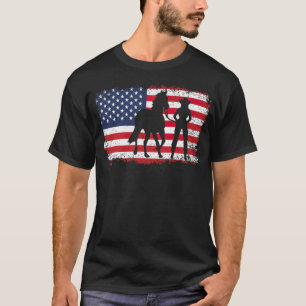 Horse America Flag USA Horses sports tina martin T-Shirt