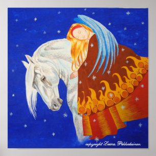 Horse and Angel Poster