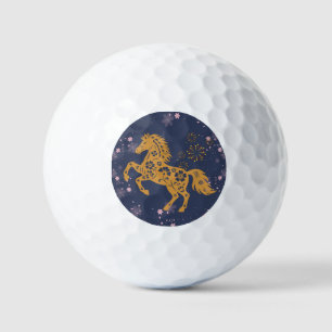 Horse and beautiful cherry blossoms♡ golf balls
