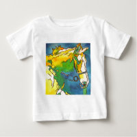 "Horse and Bridle Colourful Black Outline Art" #h