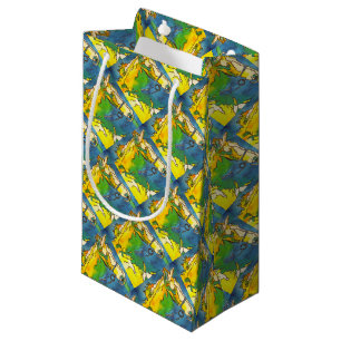 "Horse and Bridle Colourful Black Outline Art"  #h Small Gift Bag