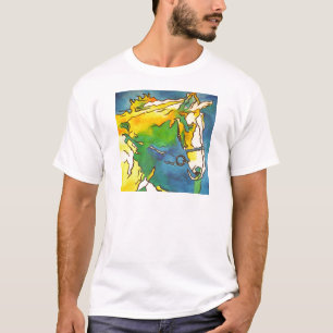 "Horse and Bridle Colourful Black Outline Art" #h T-Shirt