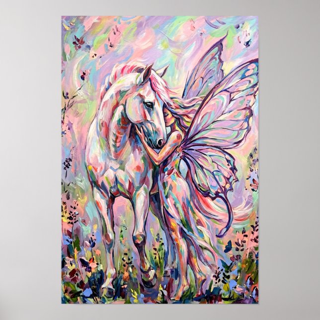horse and butterfly poster (Front)