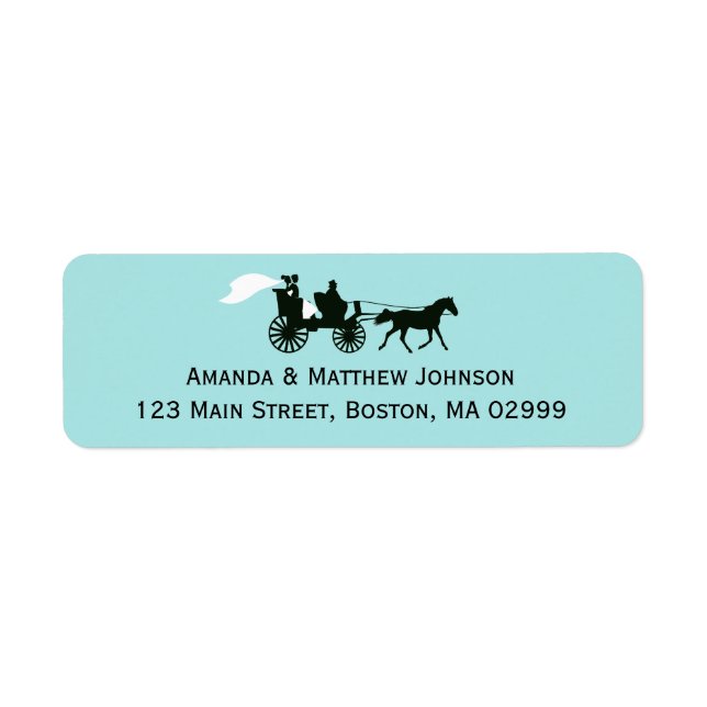 Horse and Carriage Fairytale Return Address Labels (Front)