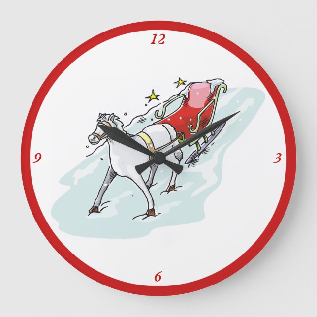 Horse and Carriage - Large Clock (Front)