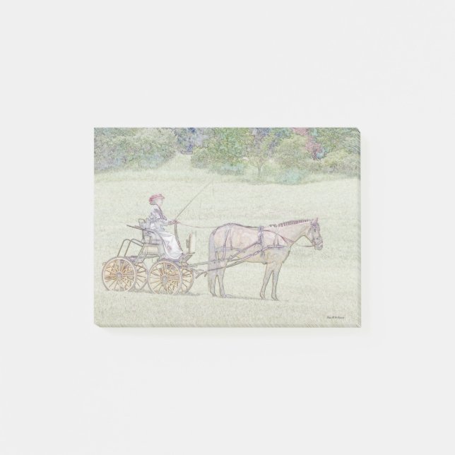 Horse and carriage post-it notes (Front)
