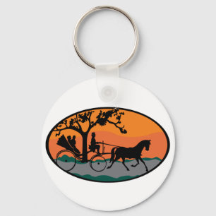 Horse and Carriage Ride Key Ring