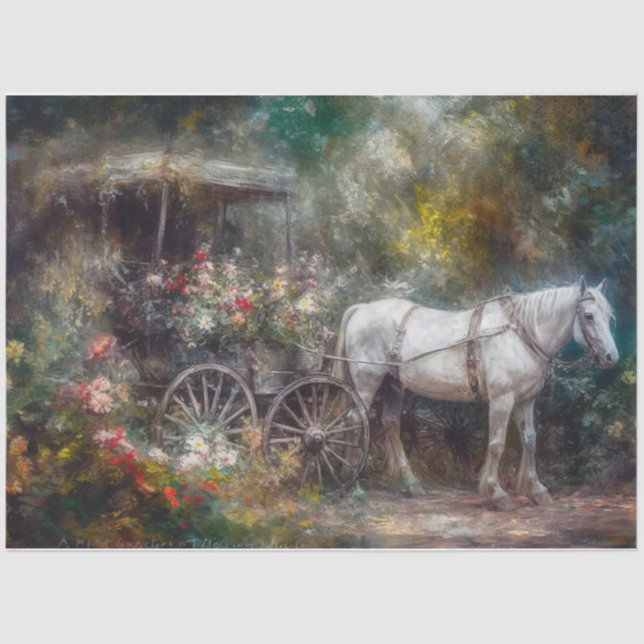 Horse and Carriage Tissue Paper (Front)