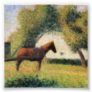 Horse and Cart by Georges Seurat Photo Print