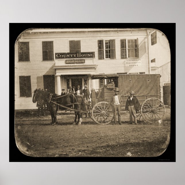 Horse and Cart Daguerreotype 1853 Poster (Front)