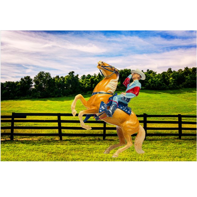 Horse and Cowboy Lumbar Cushion (Creator Uploaded)