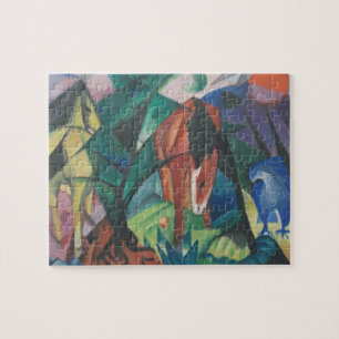 Horse and Eagle by Franz Marc, Vintage Cubism Art Jigsaw Puzzle