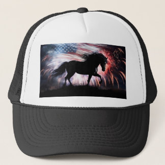Horse and Flag Country Western Trucker Hat