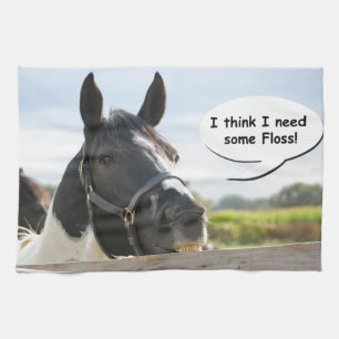 Horse and Floss Tea Towel