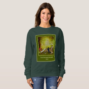 Horse And Girl Add Your Own Text Custom   Sweatshirt