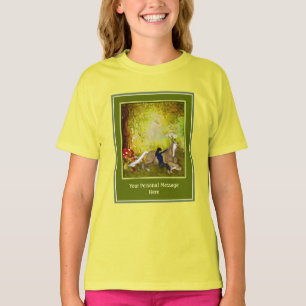 Horse And Girl Add Your Own Text Custom   T-Shirt