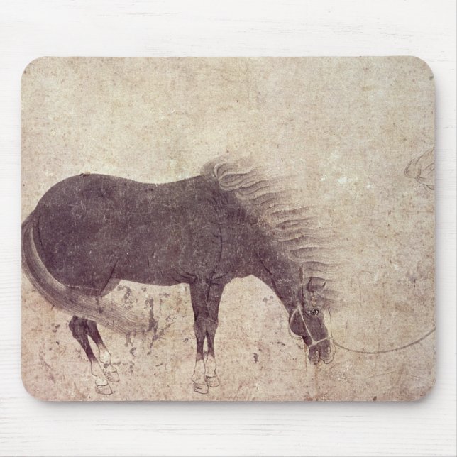 Horse and Groom in Winter Mouse Pad (Front)
