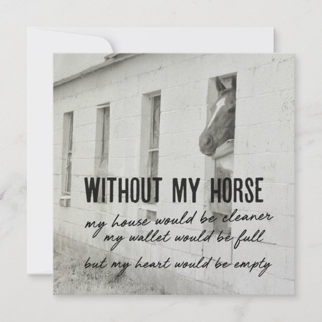 HORSE AND HEART 5.25 x 5.25 card (Front)