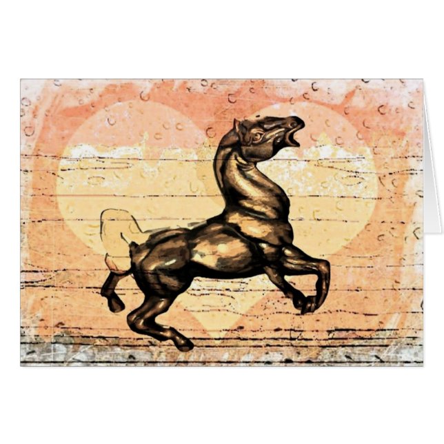 Horse and Heart Greeting Card (Front Horizontal)