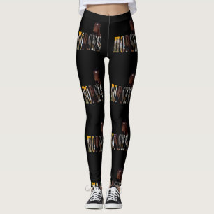 Horse And Horses Picture Logo, Black Leggings