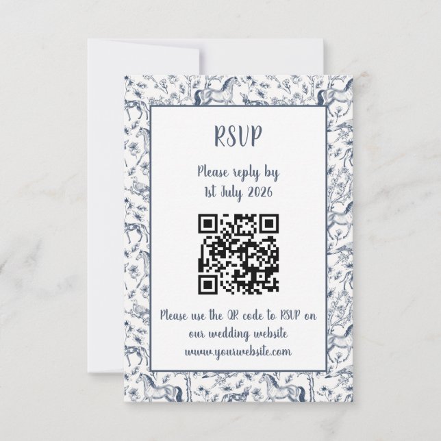 Horse and hound - RSVP card (Front)