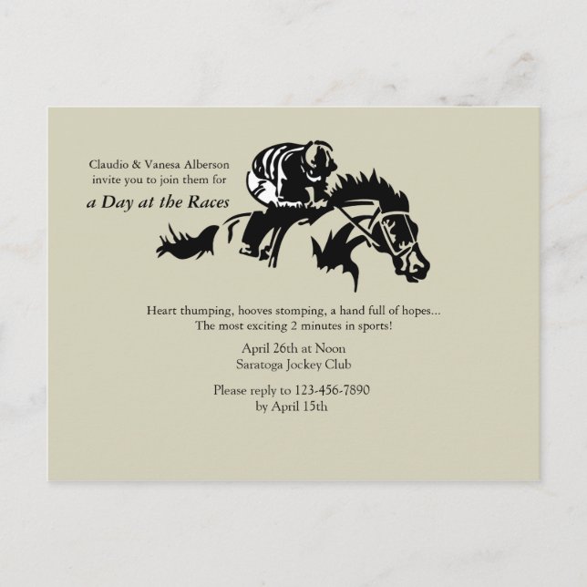 Horse and Jockey Postcard (Front)