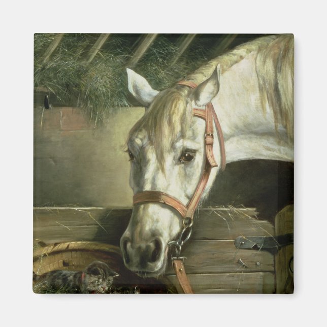 Horse and kittens, 1890 magnet (Front)