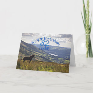 Horse and landscape 82nd birthday card