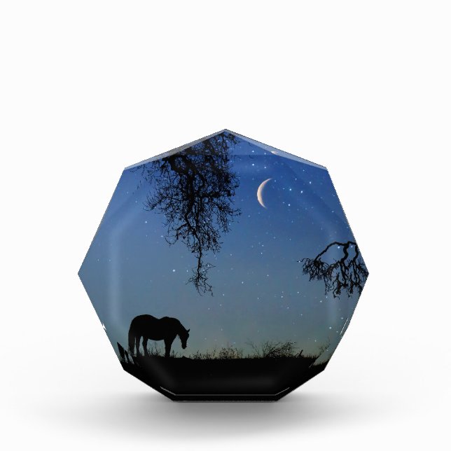 Horse and Moon Fine Art Photo Block (Front)