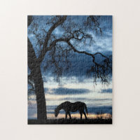 Horse and Oak Tree Fine Art Photography