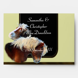 horse and pony equestrian themed envelope