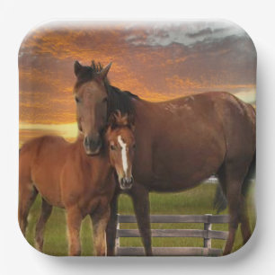 Horse and pony paper plate