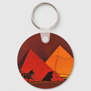 Horse and Pyramid Key Ring
