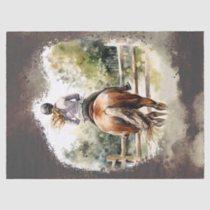 Horse and Rider Decoupage Tissue Paper